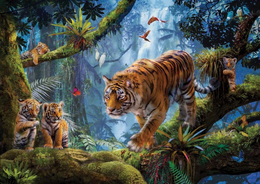 Tigers on tree